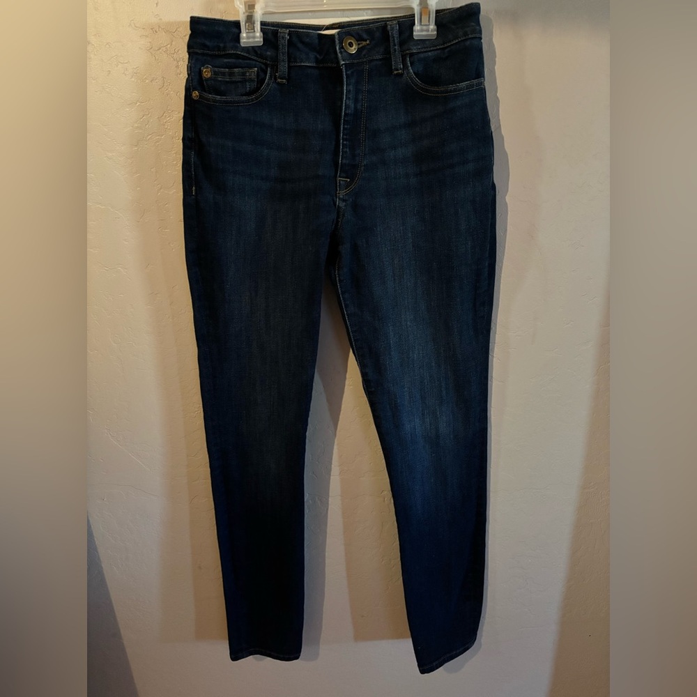 DL1961 Farrow High-Rise Skinny Jeans — Dark Indigo Denim